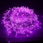 Guirlande De Fête Lumineuse Décorative - Étanche - 8 Modes - 100 LED - Double Fiche - Violet
