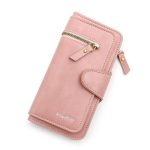 Nouveau Portefeuille Pour Femme Avec Porte-Monnaie - Cuir Synthétique - Multifonction - Grande Capacité - Rose – Image 2