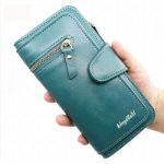 Nouveau Portefeuille Pour Femme Avec Porte-Monnaie - Cuir Synthétique - Multifonction - Grande Capacité - Bleu – Image 4