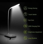 Lampe De Bureau LED - USB Ou Piles - Flexible Avec interrupteur Tactile - 3 Niveaux De Luminosité - Blanc – Image 7