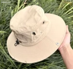 Chapeau De Soleil Pliable à Large Bord Avec Protection UV - Unisexe  Beige – Image 3