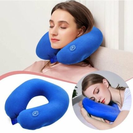 Coussin De Massage Électrique Pour Le Cou - En Forme De U - Bleu