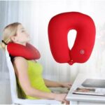 Coussin De Massage Électrique Pour Le Cou - En Forme De U - Rouge