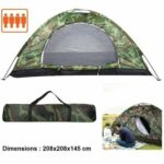 Tente De Camping Double - Plage Récréative - Auvent - Capacité 2-3-4 Personnes