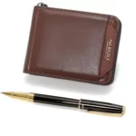 Portefeuille Avec Porte Cartes En Cuir Pour Homme - Design Élégant à Deux Volets - Avec Porte-Monnaie Intérieur - Porte-Cartes - Fermeture Éclair - Qualité Supérieure – Image 2