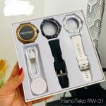 Coffret Montre Connectée Pour Homme Contient 3 Faces Et 2 Sangles - Bouton Rotatif - ECG - Bluetooth - Appels - Résistante À L'eau – Image 7