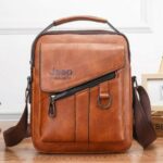 Sacs en Cuir Pour Hommes - Luxueux et à La Mode - Multi-Poches - Noir