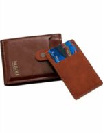 Portefeuille Avec Porte carte en Cuir Pour Homme - Qualité Supérieure - Design Élégant à Deux Volets - Avec Porte-Monnaie Intérieur - Porte-Cartes - Fermeture Éclair – Image 4