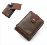 Portefeuille Avec Porte-cartes En Cuir Pour Homme - Design Élégant à Deux Volets - Avec Porte-Monnaie Intérieur - Porte-Cartes - Fermeture Éclair - Qualité Supérieure