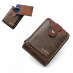 Portefeuille Avec Porte-cartes En Cuir Pour Homme - Design Élégant à Deux Volets - Avec Porte-Monnaie Intérieur - Porte-Cartes - Fermeture Éclair - Qualité Supérieure