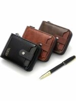 Portefeuille Avec Porte-cartes En Cuir Pour Homme - Design Élégant à Deux Volets - Avec Porte-Monnaie Intérieur - Porte-Cartes - Fermeture Éclair - Qualité Supérieure – Image 14