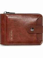 Portefeuille Avec Porte carte en Cuir Pour Homme - Qualité Supérieure - Design Élégant à Deux Volets - Avec Porte-Monnaie Intérieur - Porte-Cartes - Fermeture Éclair – Image 13