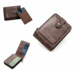 Portefeuille Avec Porte-cartes En Cuir Pour Homme - Design Élégant à Deux Volets - Avec Porte-Monnaie Intérieur - Porte-Cartes - Fermeture Éclair - Qualité Supérieure – Image 10