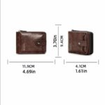 Portefeuille Avec Porte-cartes En Cuir Pour Homme - Design Élégant à Deux Volets - Avec Porte-Monnaie Intérieur - Porte-Cartes - Fermeture Éclair - Qualité Supérieure – Image 13