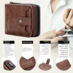 Portefeuille Avec Porte-cartes En Cuir Pour Homme - Design Élégant à Deux Volets - Avec Porte-Monnaie Intérieur - Porte-Cartes - Fermeture Éclair - Qualité Supérieure – Image 6