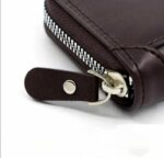 Portefeuille Homme en Cuir Synthétique Avec Fermeture Éclair - Compartiment Pour Billets et Cartes - 11 Emplacements - Haute Qualité - Noir – Image 6