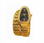 Montre De Luxe BVLGARI Pour Femme - Acier Inoxydable De Qualité Supérieure - Résistante à L’eau - Gold – Image 2