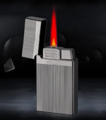 Briquet À Flamme Lisse - En Laiton Pur - Bobine D'allumage Verticale - Allumage Latéral Coulissant – Image 6