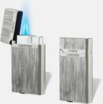 Briquet À Flamme Lisse - En Laiton Pur - Bobine D'allumage Verticale - Allumage Latéral Coulissant