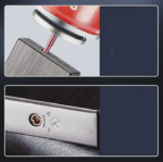 Briquet À Flamme Lisse - En Laiton Pur - Bobine D'allumage Verticale - Allumage Latéral Coulissant – Image 3