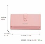 Portefeuille De Luxe Pour Femme Avec Porte-Monnaie - 100 % Cuir Véritable - Multifonctionnel - Grande Capacité - Rose – Image 6