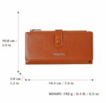 Portefeuille De Luxe Pour Femme Avec Porte-Monnaie - 100 % Cuir Véritable - Multifonctionnel - Grande Capacité - Marron – Image 8