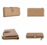 Portefeuille De Luxe Pour Femme Avec Porte-Monnaie - 100 % Cuir Véritable - Multifonctionnel - Grande Capacité - Beige – Image 5