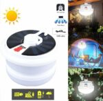 Lampe De Camping Solaire & USB - Lumière 5 Modes - Power Bank
