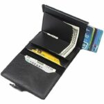 Portefeuille Avec Porte-cartes en Métal - Cuir - Noir – Image 3