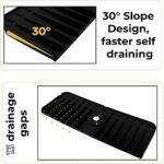 Tapis d'évier de robinet en silicone et porte savon et chiffon 2 en 1 - Noir – Image 18