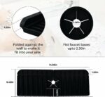 Tapis d'évier de robinet en silicone et porte savon et chiffon 2 en 1 - Noir – Image 16