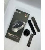 Montre Connectée AMOLED RW-32 4 Pro - Circulaire - Haute Définition - Courbée Avec Triple Bracelet et Chargeur Sans Fil - Noir – Image 10