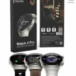 Montre Connectée AMOLED RW-32 4 Pro - Circulaire - Haute Définition - Courbée Avec Triple Bracelet et Chargeur Sans Fil - Noir