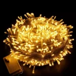 Pack De 2 Guirlande De Fête Lumineuse Décorative - Étanche - 8 Modes - 100 LED - Double Fiche - Jaune – Image 2