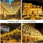 Pack De 2 Guirlande De Fête Lumineuse Décorative - Étanche - 8 Modes - 100 LED - Double Fiche - Jaune – Image 4