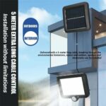 Applique Murale Solaire 3 Modes -  Détecteur de Mouvement PIR - Étanche IP65 (100/120 COB) – Image 3