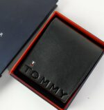 Portefeuille Tommy Hilfiger Pour Homme - Bi-Fold en Cuir - Noir – Image 9