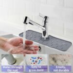 Tapis Égouttoir en Silicone pour Évier et Robinet - Anti-éclaboussures et Organisateur - Gris – Image 5