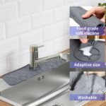 Tapis Égouttoir en Silicone pour Évier et Robinet - Anti-éclaboussures et Organisateur - Gris – Image 2