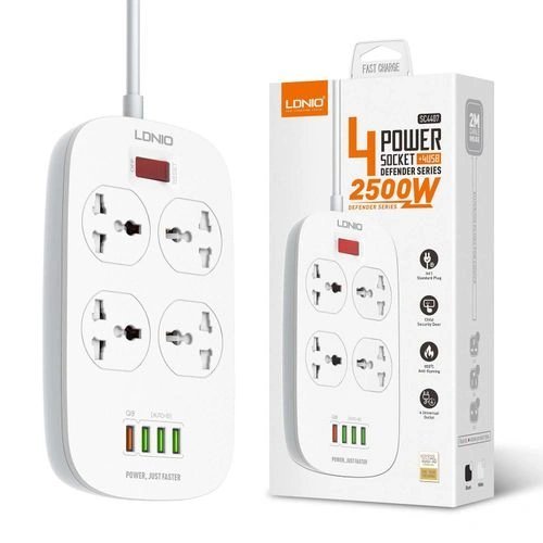1000057618.jpg Multiprise LDNIO SC3416 - 3 Prises Universelles & 4 Ports USB Charge Rapide GaN 65W – Image 1