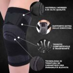 Genouillère De Compression Élastique - Réglable - Confortable - Haute Qualité - Unisexe