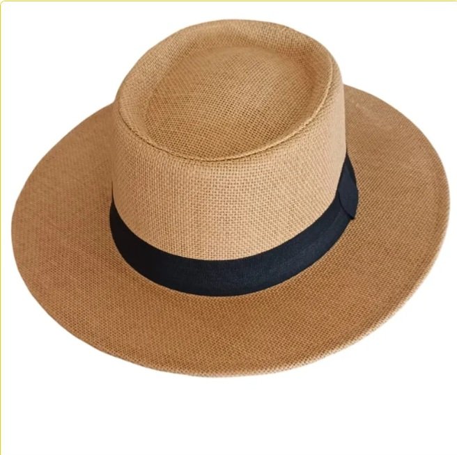 2026/04/1000120302.jpg Chapeau De Soleil Unisexe - Large Bord - Élégant et Pratique - Marron – Image 1
