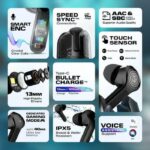 Écouteur Bluetooth BT-35 – Affichage Numérique – Sans fil – Réduction du Bruit - Avec Étui En Silicone Cadeau – Image 2