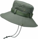 Chapeau De Seau Femme Et Homme - Protection Solaire Extérieure - Respirant - Pliable - Rayé Décontracté - Doux - Vert – Image 3