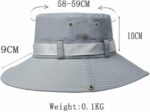 Chapeau De Seau Unisexe - Protection Solaire Extérieure - Respirant - Pliable - Rayé Décontracté - Doux - Gris – Image 7