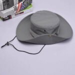 Chapeau De Seau Unisexe - Protection Solaire Extérieure - Respirant - Pliable - Rayé Décontracté - Doux - Gris – Image 6