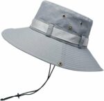 Chapeau De Seau Unisexe - Protection Solaire Extérieure - Respirant - Pliable - Rayé Décontracté - Doux - Gris – Image 2