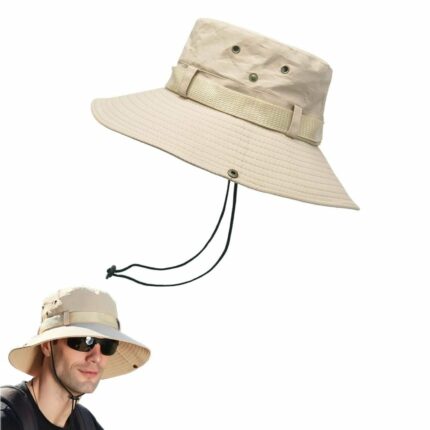 Chapeau De Seau Femme Et Homme - Protection Solaire Extérieure - Respirant - Pliable - Rayé Décontracté - Doux