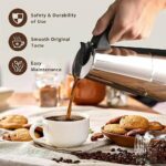 Cafetière italienne 4 Tasses En Acier Inoxydable - Compatible Tous Types De Feux – Image 2