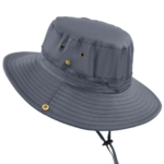 Chapeau De Soleil Pliable à Large Bord Avec Protection UV - Unisexe  Gris – Image 11